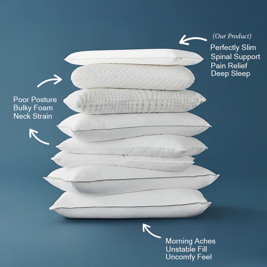 Professional product poster design for pillow comfort, posture support, pain relief, and ecommerce ads by NMS Techsavants